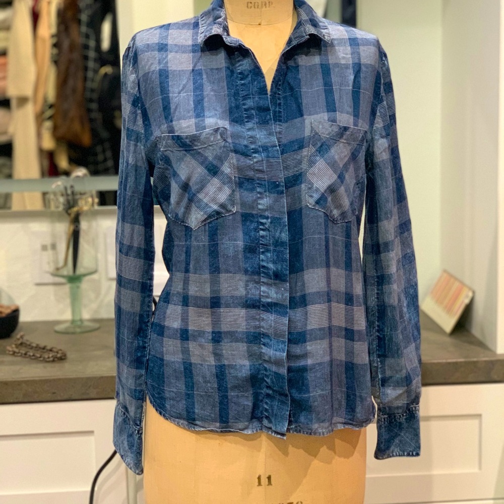 Cloth & Stone plaid button up shirt